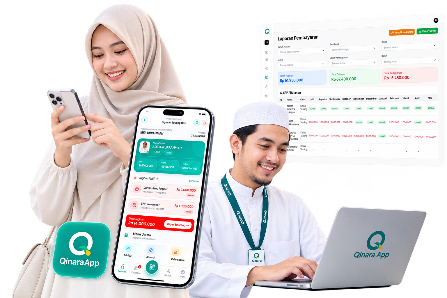 Tampilan Aplikasi Qinara Apps 1